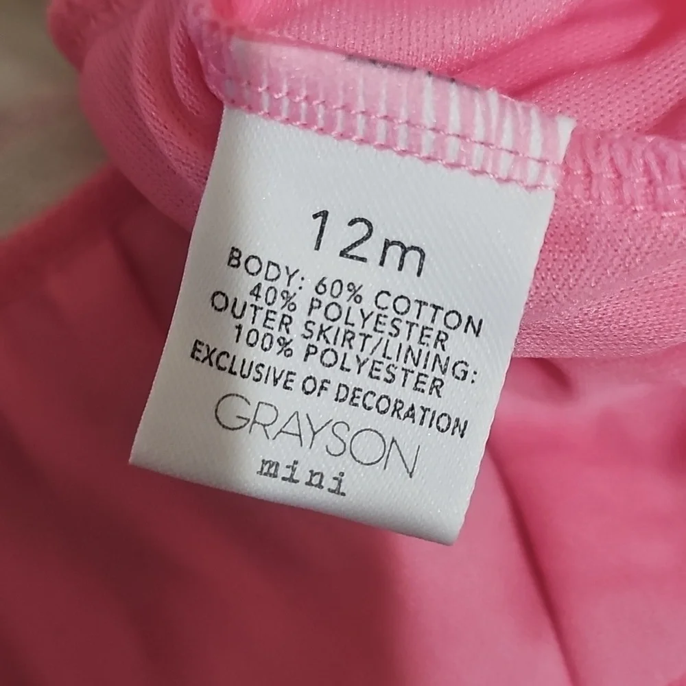 Grayson Mini Toddler Girls' Tulle Dress Charcoal Pink and white
